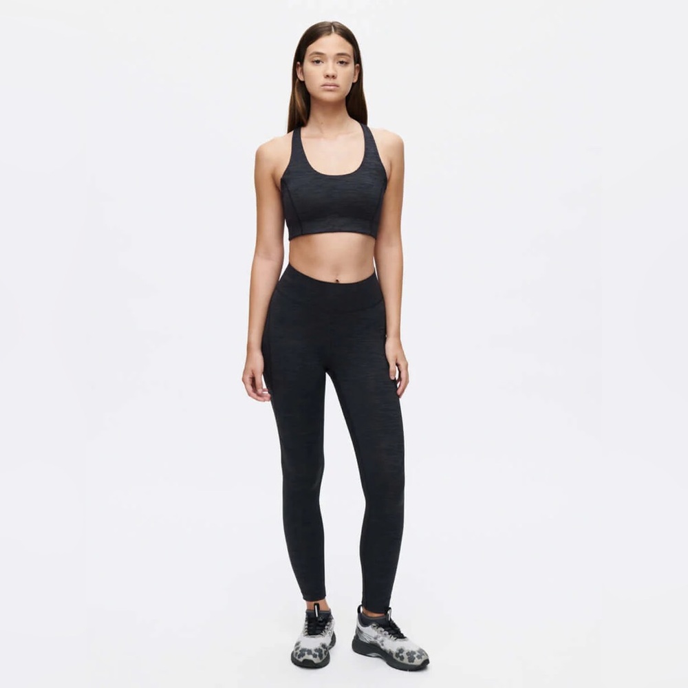 Outdoor Voices TechSweat Solid Black Leggings Tights Medium 147908